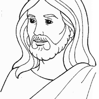 Desenho de Face de Jesus ressuscitado para colorir