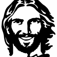 Desenho de Face de Jesus sorrindo para colorir
