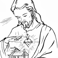 Desenho de Jesus Cristo para colorir