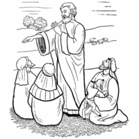 Desenho de Jesus e os apóstolos para colorir