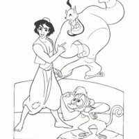 Desenho de Amigos do Aladdin para colorir