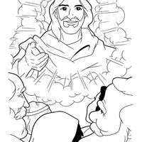 Desenho de Jesus ressuscitado para colorir