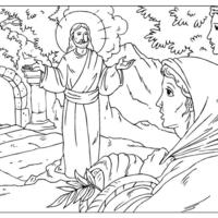 Desenho de Ressurreição de Jesus para colorir