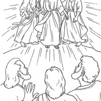 Desenho de Transfiguração de Jesus para colorir