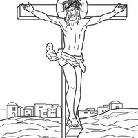 Desenho de Paixão e morte de Cristo para colorir