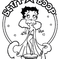 Desenho de Betty Boop artista pop para colorir