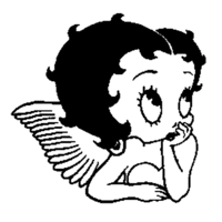 Desenho de Betty Boop anjinho para colorir
