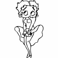 Desenho de Betty Boop Marilyn Monroe para colorir