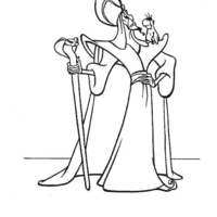 Desenho de Jafar vilão da Disney para colorir