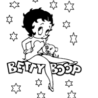 Desenho de Roupa da Betty Boop para colorir
