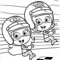 Desenho de Deema e Molly dirigindo para colorir