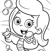 Desenho de Molly cantando para colorir