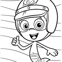 Desenho de Nonny com capacete para colorir