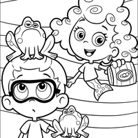 Desenho de Nonny e Deema para colorir