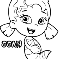 Desenho de Oona do Bubble Guppies para colorir