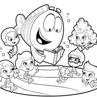 Desenho de Personagens de Bubble Guppies para colorir