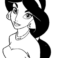 Desenho de Jasmine da Disney para colorir