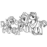 Desenho de Família de Applejack para colorir