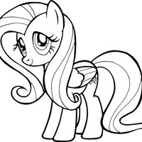 Desenho de Fluttershy triste para colorir