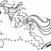 Desenho de Ligar pontos - My Little Pony para colorir