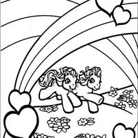 Desenho de My Little Pony correndo para colorir