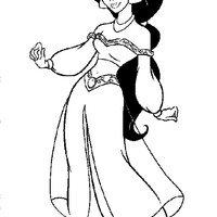 Desenho de Jasmine odalisca para colorir