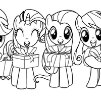 Desenho de My Little Pony presentes para colorir
