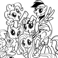 Desenho de Personagens de My Little Pony para colorir