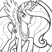Desenho de Princesa Celestia para colorir