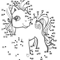 Desenho de Unir pontos - My Little Pony para colorir