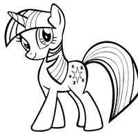 Desenho de Twilight Sparkle elegante para colorir