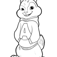Desenho de Alvin bonito para colorir