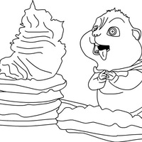 Desenho de Theodoro comendo para colorir