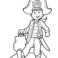 Desenho de Menino pirata para colorir