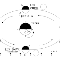 Desenho de Fases da lua para colorir