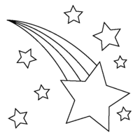 Desenho de Estrela cometa para colorir