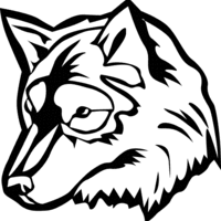 Desenho de Cabeça de lobo para colorir