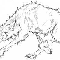 Desenho de Lobo agressivo para colorir