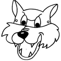 Desenho de Lobo mau para colorir