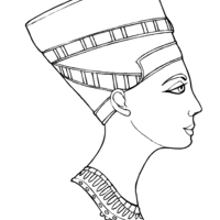 Desenho de Faraó divindade do Egito para colorir