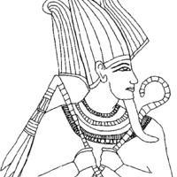 Desenho de Faraó  do Egito Antigo para colorir