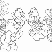 Desenho de Reunião dos Ursinhos Carinhosos para colorir