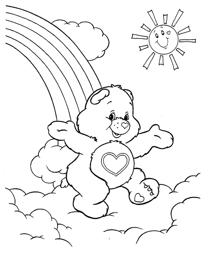 Ursinho do meu coracao brincando na nuvem