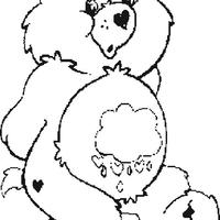 Desenho de Ursinho Resmungão andando para colorir