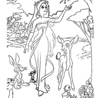 Desenho de Giselle princesa encantada para colorir