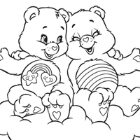 Desenho de Ursinhos Carinhosos amigos para colorir