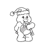 Desenho de Ursinhos Carinhosos no Natal para colorir