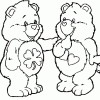Desenho de Ursinhos Carinhosos sorrindo para colorir