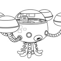 Desenho de Nave dos Octonautas para colorir