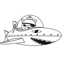 Desenho de Nave tubarão dos Octonautas para colorir